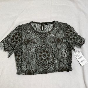 NWT Zara Lace Crop Top sz M